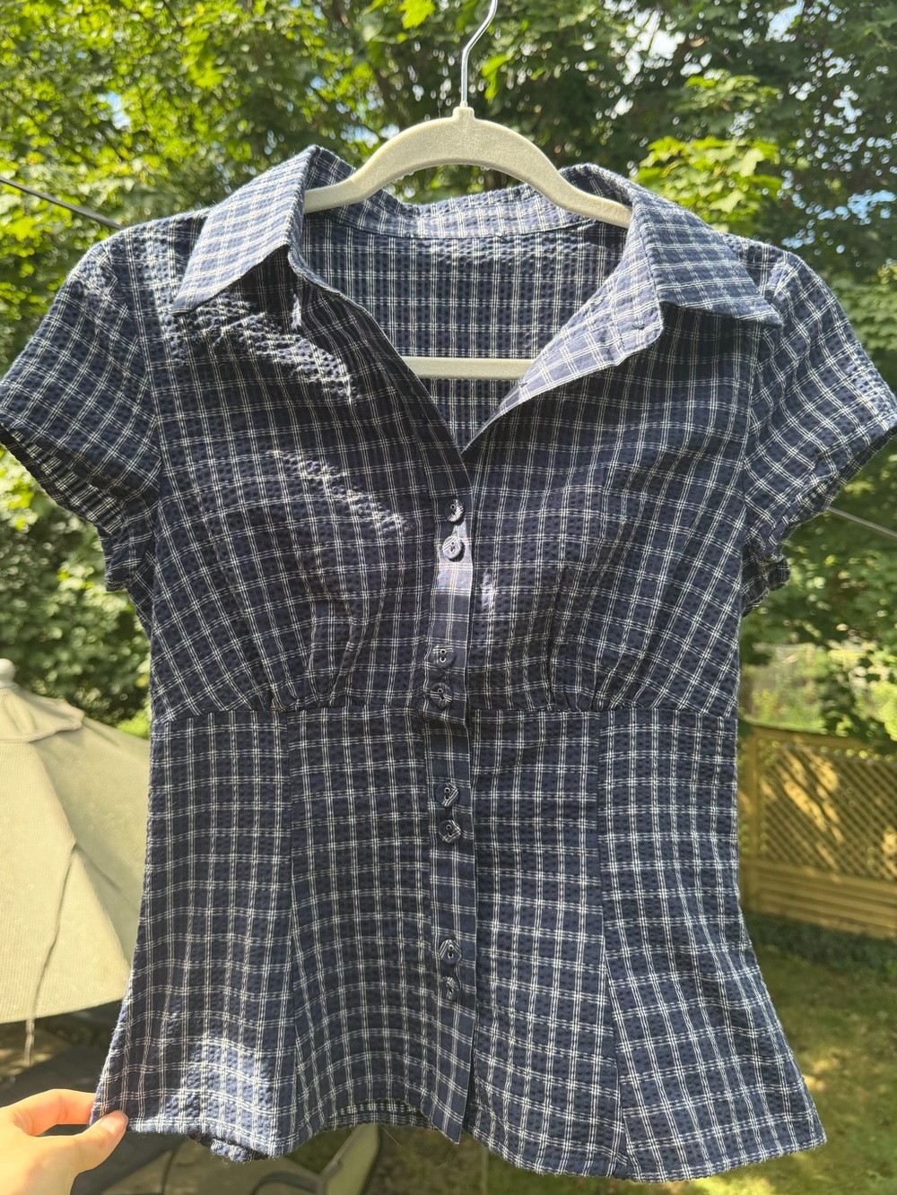 Princess Polly Cottesloe blouse top navy